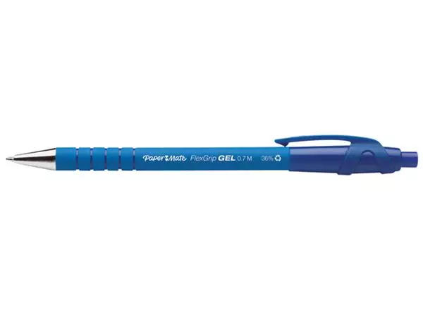 Een Gelschrijver Papermate FlexGrip M blauw koop je bij "De Waal" Kantoor Efficiency