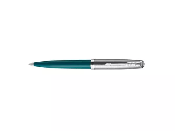 Een Balpen Parker 51 teal CT medium koop je bij Friese Schrijfkamer