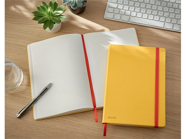 Een Cahier de notes Leitz Cosy B5 spirale ligné 160 pages 100g jaune koop je bij QuickOffice BV