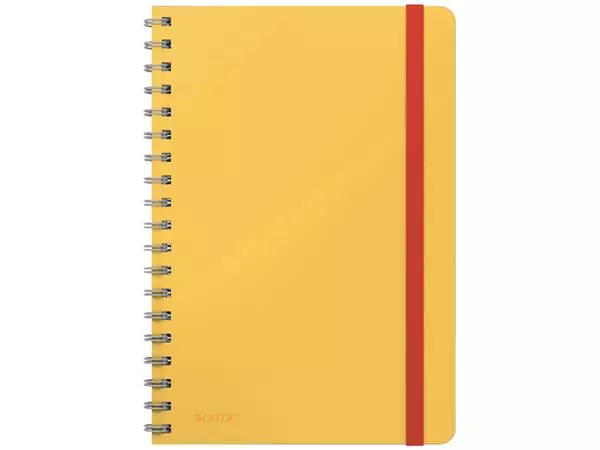 Een Notitieboek Leitz Cosy B5 160blz 100gr spiraal lijn geel koop je bij Quality Office Supplies