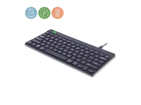 Een Toetsenbord R-Go Ergonomisch Compact Break QWERTY koop je bij Clippz! Office Supplies