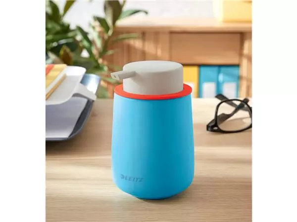 Een Handzeepdispenser Leitz Cosy voor handzeep 300ml blauw koop je bij Continu Kantoor