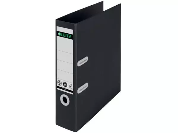 Een Ordner Leitz Recycle 180° 80mm karton A4 zwart koop je bij Kantorice office & business supplies