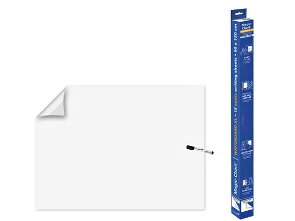 Een Magic-Chart Legamaster whiteboard XL 90x120cm wit koop je bij Romijn Office Supply