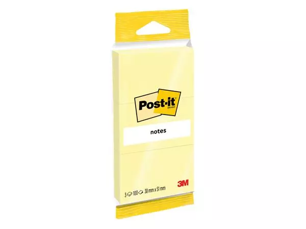 Een Memoblok Post-it Notes 6810 38x51mm canary yellow koop je bij De Joma BV