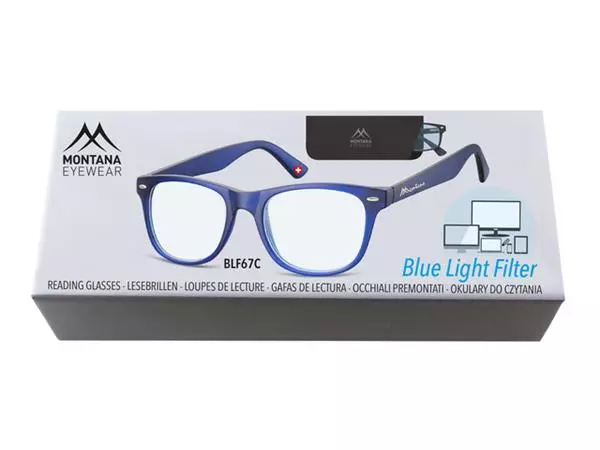 Een Leesbril Montana blue light filter +3.50dpt blauw koop je bij All Office Kuipers BV