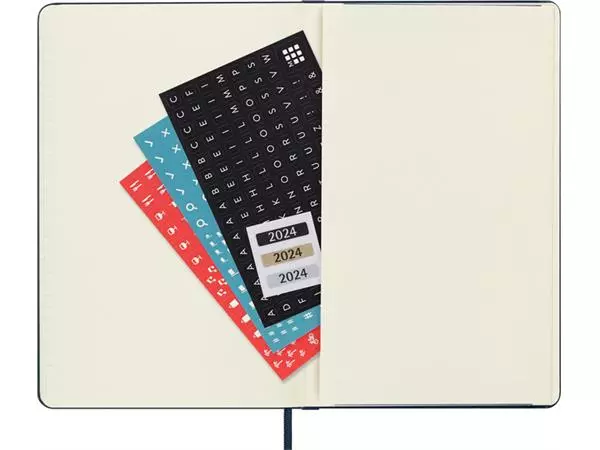 Een Agenda 2023/2024 Moleskine 18M Planner Weekly 7dag/1pagina large 130x210mm hard cover saffier blauw koop je bij De Rijk Kantoorshop