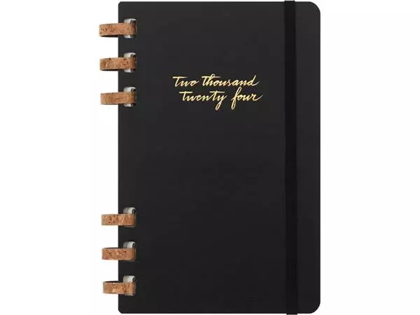 Een Life planner 2024 Moleskine 7dag/2pagina's large 150x210m hard cover ringen black koop je bij Sysdicom BV