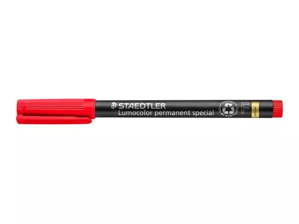 Een Viltstift Staedtler Lumocolor 319 special permanent F rood koop je bij De Joma BV