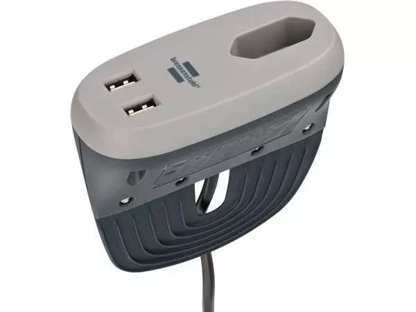 Een Laadstation Brennenstuhl Sofa 1 eurosocket 2 USB zwart/grijs koop je bij Romijn Office Supply