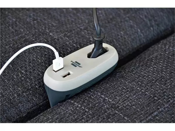 Een Laadstation Brennenstuhl Sofa 1 eurosocket 2 USB zwart/grijs koop je bij PrimaOffice