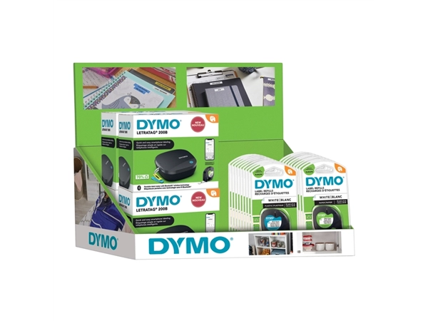 Een Labelprinter Dymo LetraTag 200B draagbaar bluetooth 12mm zwart display koop je bij Kantoorboekhandel Van Atten