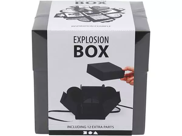 Een Explosion box Creativ Company 12x12x12cm zwart koop je bij Scheepstra Drachten