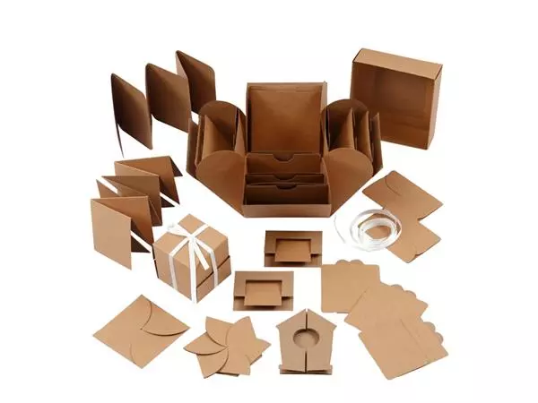 Een Explosion box Creativ Company 12x12x12cm naturel koop je bij Peter Wind