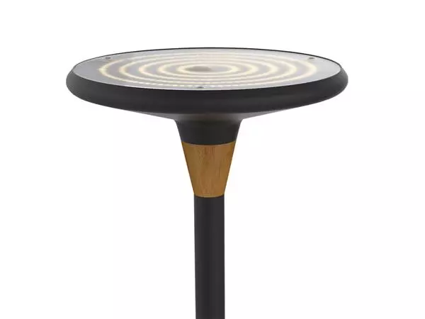 Een Vloerlamp Unilux Baly led bamboe zwart koop je bij Continu Kantoor