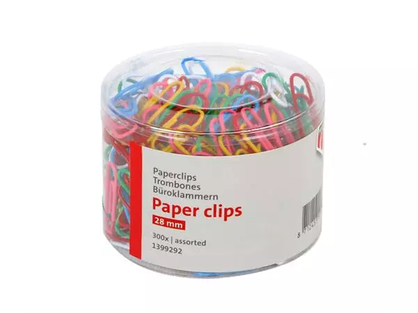 Paperclip Quantore 28mm 300 stuks assorti