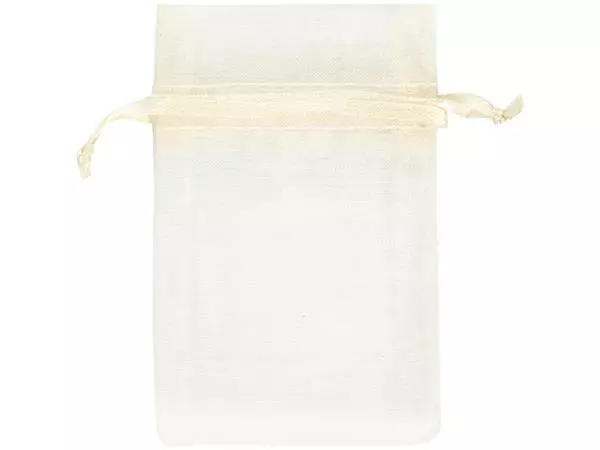 Een Organza zakjes Creativ Company 7x10cm 10 stuks off-white koop je bij De Rijk Kantoorshop