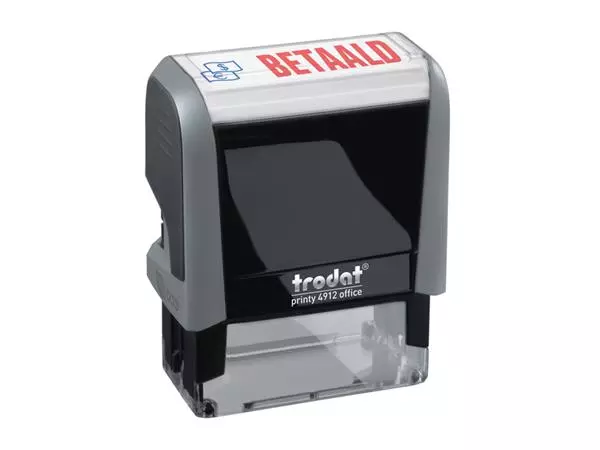 Een Tekststempel Trodat Printy 4912 betaald blauw rood koop je bij Kantorice office & business supplies