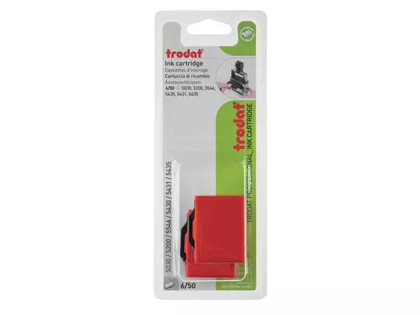 Buy your Stempelkussen Trodat 6/50 2 stuks rood at QuickOffice BV