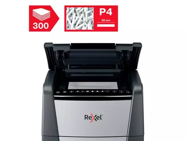 Een PAPIERVERNIETIGER REXEL OPTIMUM AUTO+ 300X P4 4X26 koop je bij Kwantinex