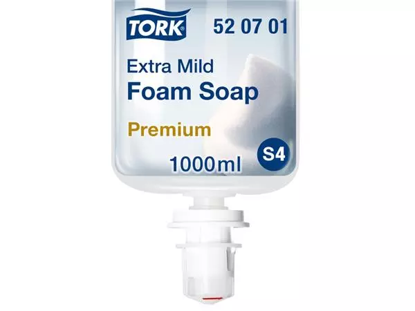 Handzeep Tork S4 foam extra mild allergievriendelijk 1000ml 520701