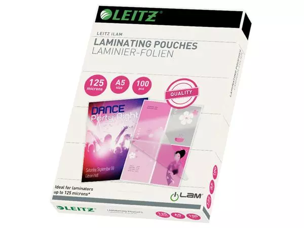 Een Lamineerhoes Leitz iLAM A5 2x125micron EVA 100stuks koop je bij Quality Office Supplies