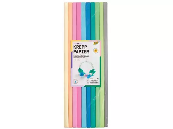 Een Crêpepapier Folia 50x200cm Trend 10 kleuren koop je bij Company Supplies