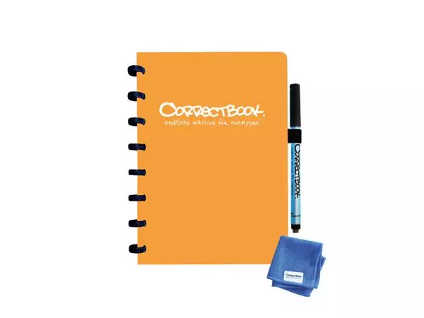 Notitieboek Correctbook A5 blanco 40blz peachy orange