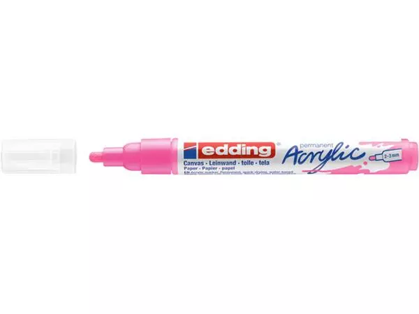 Een Acrylmarker edding e-5100 medium neon roze koop je bij Kantorice office & business supplies