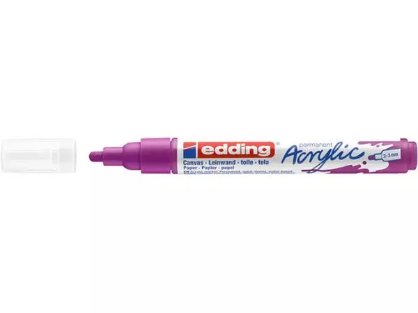 Een Acrylmarker edding e-5100 medium bessenrood koop je bij Peter Wind