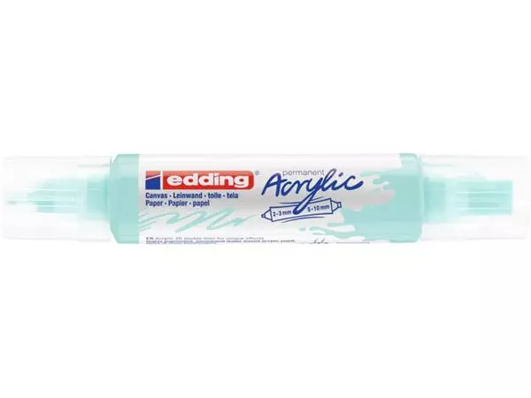 Acrylmarker edding e-5400 3D double liner pastel blauw