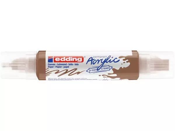 Acrylmarker edding e-5400 3D double liner hazelnoot