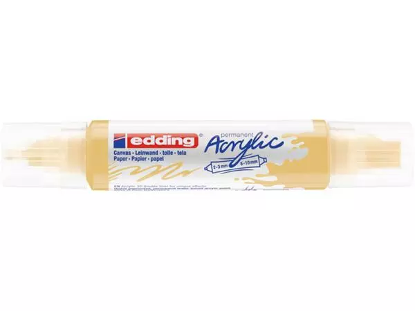 Een Acrylmarker edding e-5400 3D double liner pastel geel koop je bij Draais.com