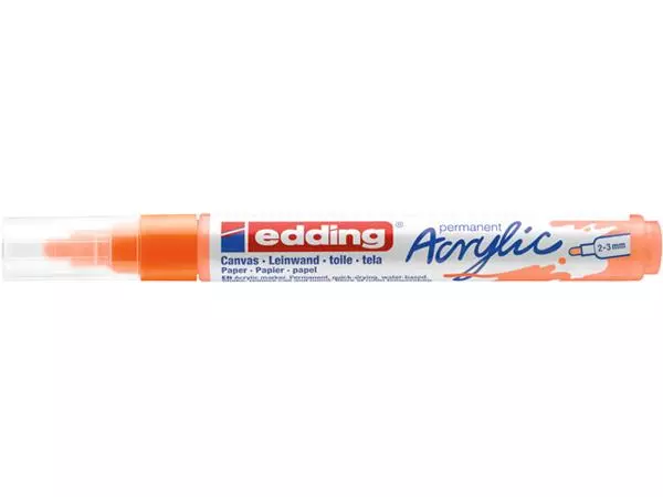 Een Acrylmarker edding e-5100 medium neon oranje koop je bij Peter Wind