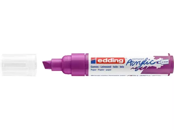 Een Acrylmarker edding e-5000 breed bessenrood koop je bij Peter Wind