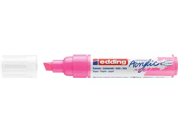 Een Acrylmarker edding e-5000 breed neon roze koop je bij De Joma BV