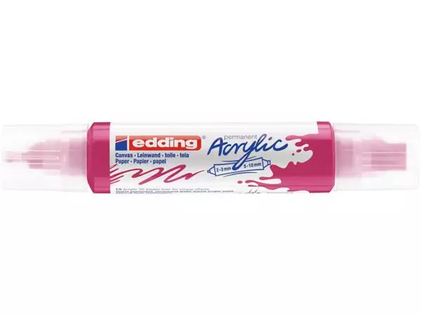 Een Acrylmarker edding e-5400 3D double liner telemagenta koop je bij De Rijk Kantoorshop