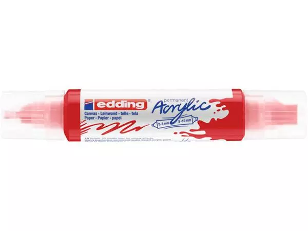 Een Acrylmarker edding e-5400 3D double liner verkeersrood koop je bij Schellen Boek- en Kantoorboekhandel