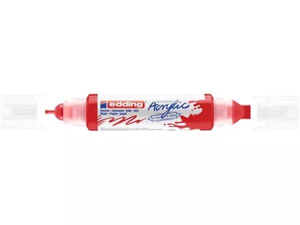 Een Acrylmarker edding e-5400 3D double liner verkeersrood koop je bij De Rijk Kantoorshop