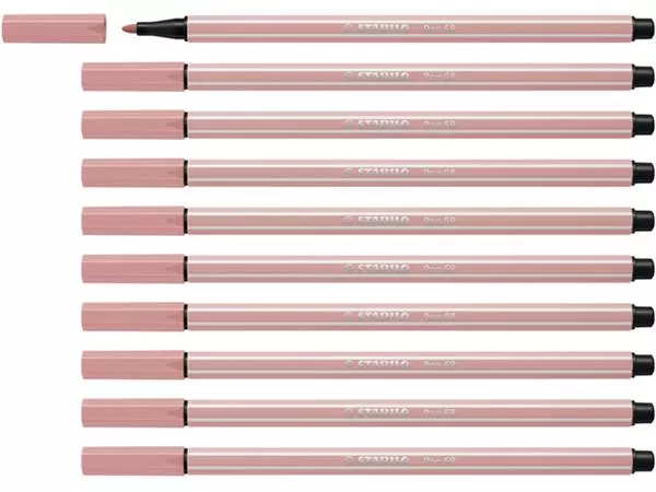 Een Viltstift STABILO Pen 68/28 medium donkerblush koop je bij De Rijk Kantoorshop