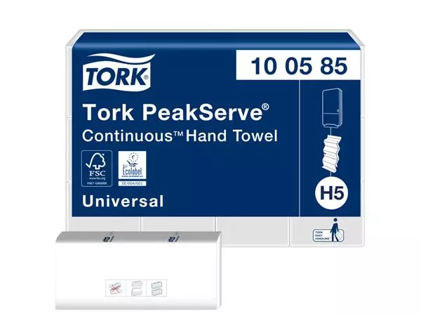 Een Essuie-mains Tork PeakServe Continuous H5 Universal 100585 1 ép blanc koop je bij QuickOffice BV