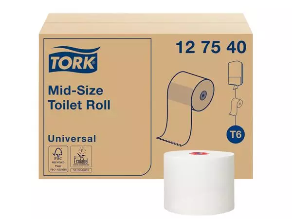 Een Toiletpapier Tork T6 Universal 1lgs 135m 127540 koop je bij All Office Kuipers BV