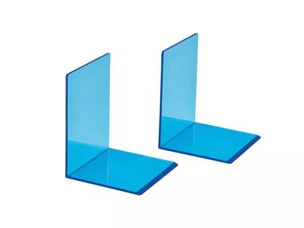 Buy your Boekensteun MAUL 10x10x13cm acryl set 2 neon blauw transparant at QuickOffice BV