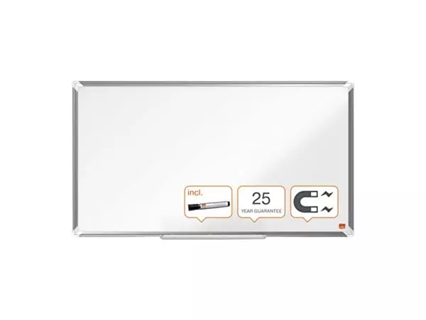 Een Whiteboard Nobo Premium Plus Widescreen 50x89cm emaille koop je bij Kantoorboekhandel Van Atten