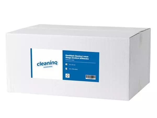 Handdoek Cleaninq I-vouw 2laags 22x32cm 3200stuks