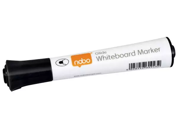 Een Viltstift Nobo whiteboard Glide rond zwart 2mm koop je bij Zevenbergen de project- en kantoorinrichters bv