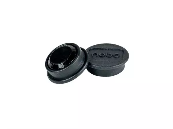 Een Magneet Nobo 13mm 100gr zwart 10 stuks koop je bij Jacobs