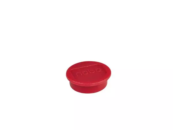 Een Magneet Nobo 24mm 600gr rood 10 stuks koop je bij Clippz! Office Supplies