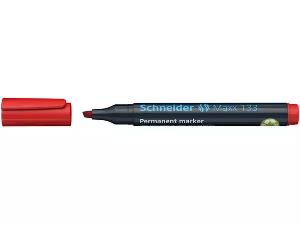 Een Viltstift Schneider Maxx 133 beitel 1-4mm rood koop je bij De Rijk Kantoorshop