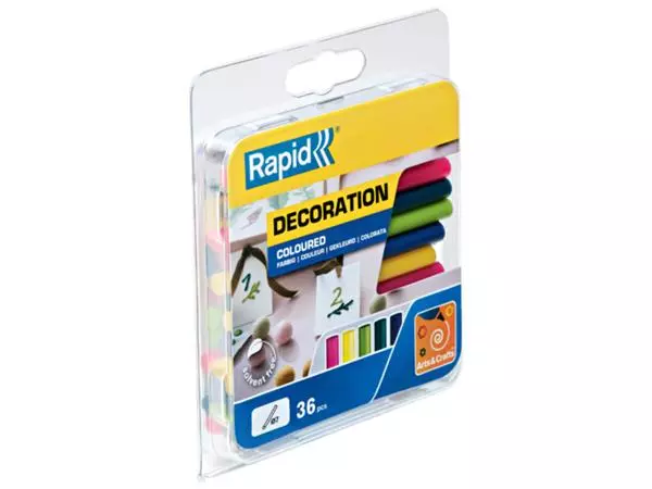 Een Lijmpatroon Rapid 7mm 5 kleuren assorti koop je bij De Rijk Kantoorshop